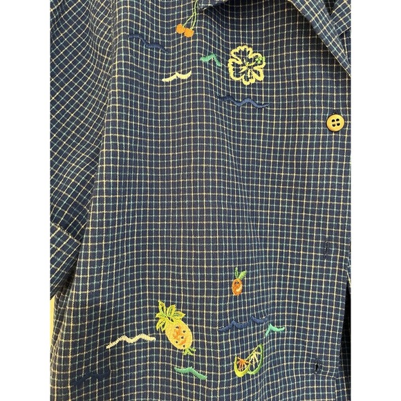 Vintage Vacation Beach Print Button Up Size Small Koret Francisca Short Sleeve - Picture 5 of 9